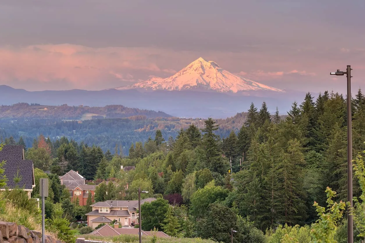 Mt Hood view from the Clackamas area